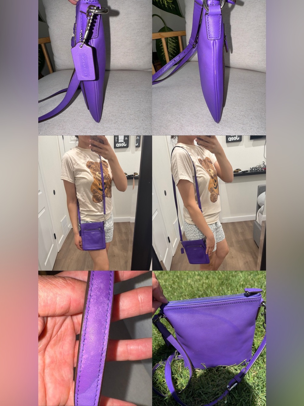Coach Legacy Swingpack Purple Leather Crossbody Sling Bag Shoulder Purse - Picture 12 of 12